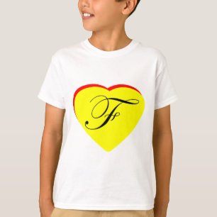 Camiseta Convite De Casamento Coração Vermelho Amarelo F O