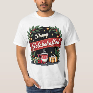 Camiseta Convite de Férias de Presente Feliz Jolabokaflod