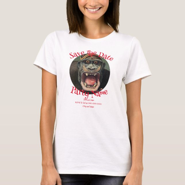 Camiseta Convite de festas Editar DM ou Mensagem este Desig (Frente)