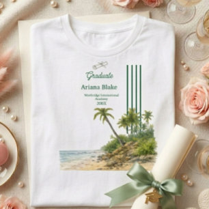 Camiseta Convite de Formatura Moderno Estética Mar Suave