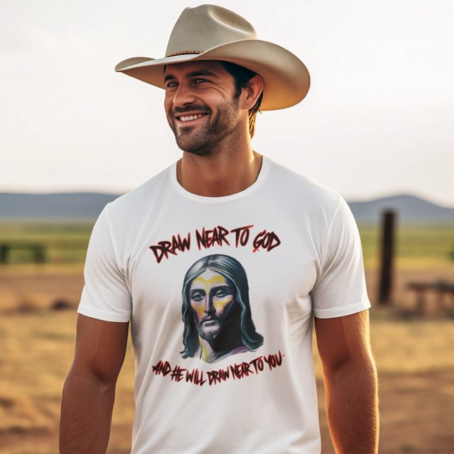 Camiseta Convite divino: Desenhar perto de Deus (Criador carregado)