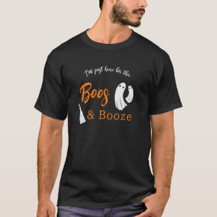 Camiseta Convite Laranja e Preto de Boos & Booze Halloween
