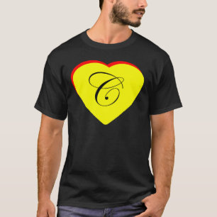 Camiseta Convite Para Casamento Coração Vermelho C Amarelo 