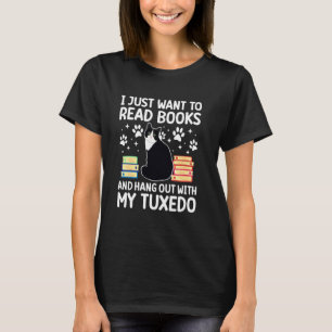 Camiseta Conviver Com O Meu Dono de Gato Tuxedo Amante de G
