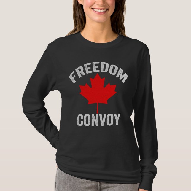 Camiseta Convoque a Liberdade para o Caminhoneiro Canadense (Frente)