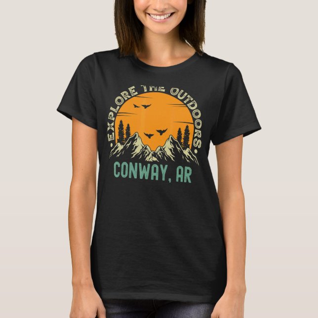 Camiseta Conway Arkansas Explora O Exterior (Frente)