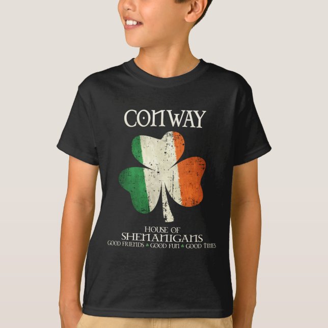 Camiseta Conway Last Name Family Ireland Irish House Of She (Frente)