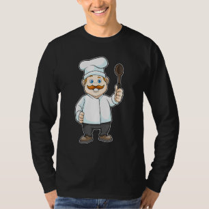Camiseta Cook Chef - Colher do Cozinhar da placa de Cozinha