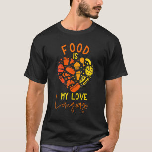 Camiseta Cook Chef Foodie Retro Comida É Minha Língua De Am