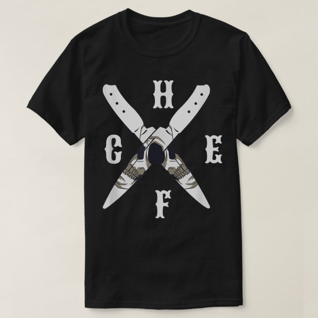 Camiseta Cook Chef Funny Cozinhar Knifes (Frente do Design)