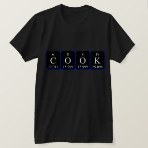 Camiseta Cook com mesa periódica