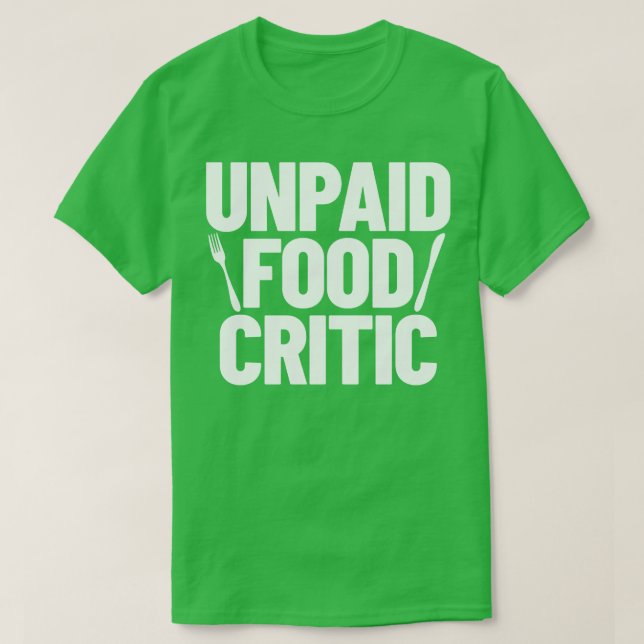 Camiseta Cook de Chef Crítico da comida (Frente do Design)