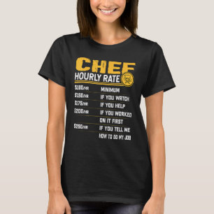 Camiseta Cook do restaurante de Comida culinária de taxa ho