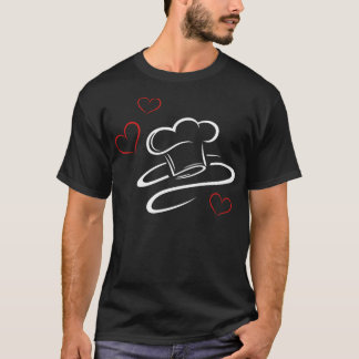 Camiseta Cook, logo, chef hat with three donut restaurant