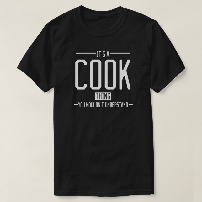 Camiseta Cook Surname engraçado família engraçada (Frente do Design)