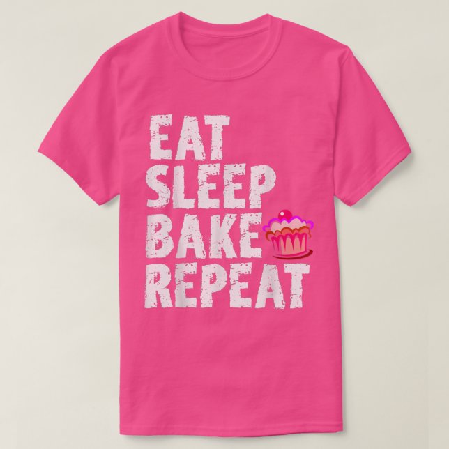 Camiseta Cookie Bakers Baking Chefs Eat Sleep Bake Repeat C (Frente do Design)