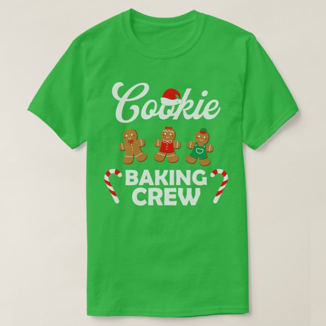 Camiseta Cookie Baking Crew Christmas Baking Gingerbird Co (Frente do Design)