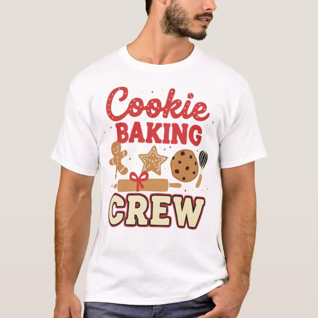 Camiseta Cookie Baking Crew Christmas T-Shirt – Funny Holid (Frente)