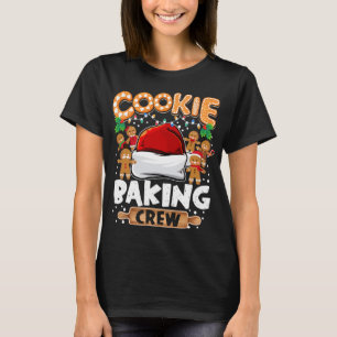 Camiseta Cookie Baking Crew Engraçado Luzes de Natal Ginger