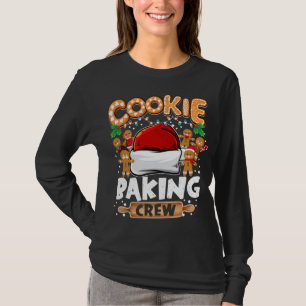 Camiseta Cookie Baking Crew Engraçado Luzes de Natal Ginger