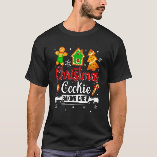 Camiseta Cookie Baking Crew Equipe Natal Xmas Gingerpão (Frente)