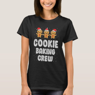 Camiseta Cookie Baking Crew Família Natal Gingerpão Te
