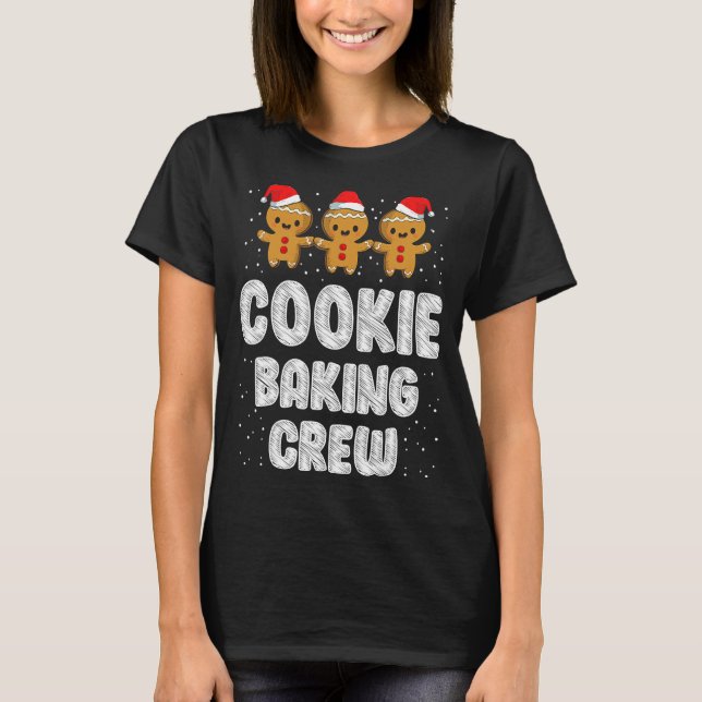 Camiseta Cookie Baking Crew Família Natal Gingerpão Te (Frente)