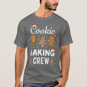 Camiseta Cookie Baking Crew Família Natal Gingerpão Te