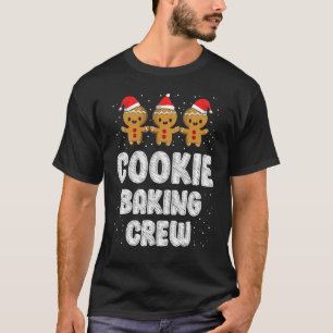 Camiseta Cookie Baking Crew Família Natal Gingerpão Te