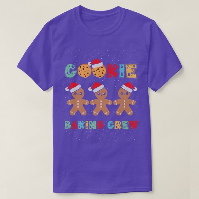 Camiseta Cookie Baking Crew Gingerbis Homens com Chapéus de (Frente do Design)
