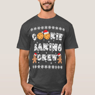 Camiseta Cookie Baking Crew Gingerbis Homens com Chapéus de