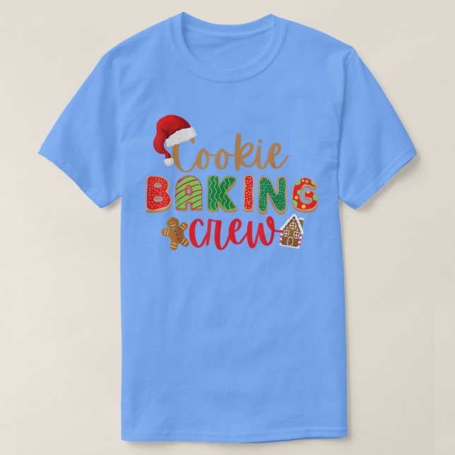 Camiseta Cookie Baking Crew Gingerbread Christmas Costume p (Frente do Design)