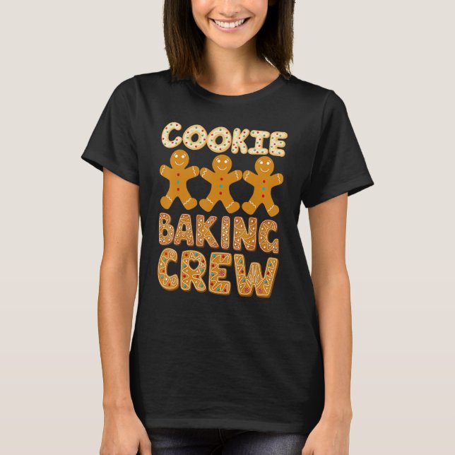 Camiseta Cookie Baking Crew Gingerbread Men - Cute Family B (Frente)