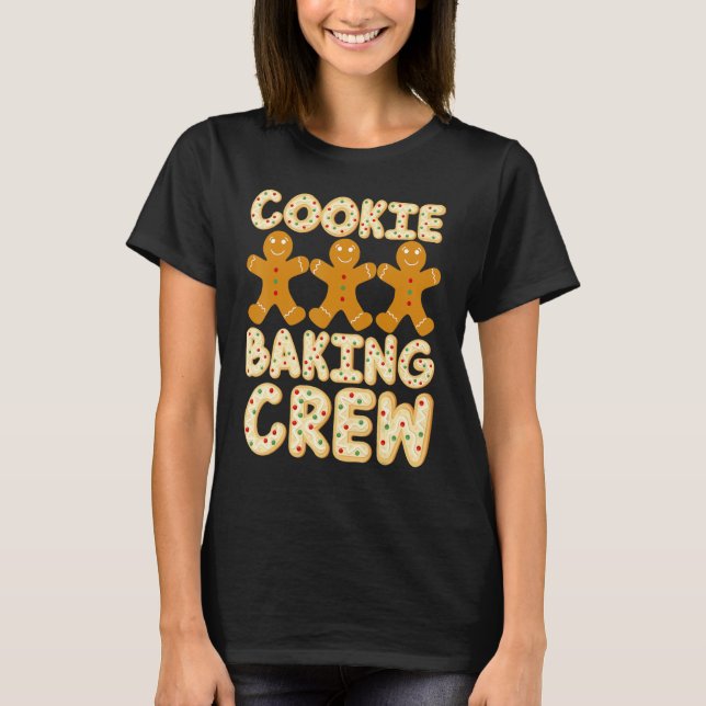 Camiseta Cookie Baking Crew Gingerbread Men - Cute Family B (Frente)