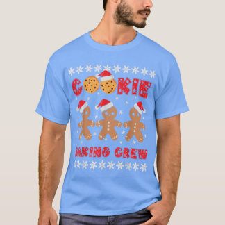 Camiseta Cookie Baking Crew Gingerbread Men with Xmas Hats