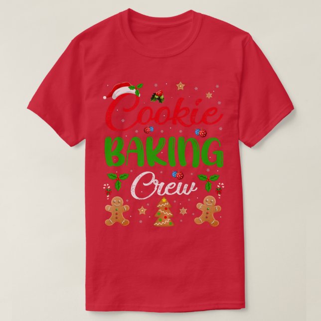 Camiseta Cookie Baking Crew Gingerpão Natal (Frente do Design)