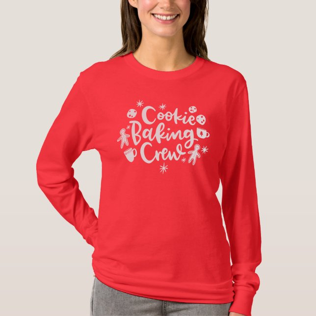 Camiseta Cookie Baking Crew Holiday Baking T Shirt (Frente)