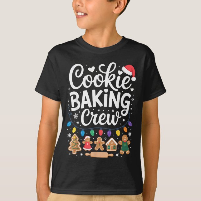 Camiseta Cookie Baking Crew Holiday Squad Gingerbread Chris (Frente)