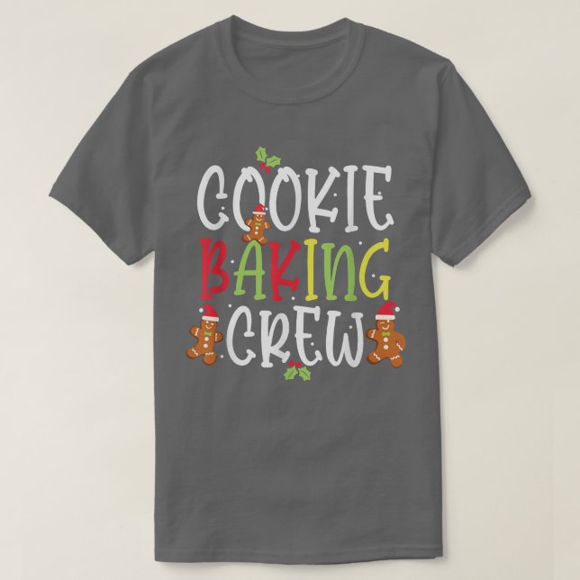 Camiseta Cookie Baking Crew Pajama Pão de Natal (Frente do Design)
