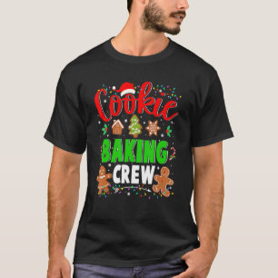 Camiseta Cookie Baking Crew Papais noeis De Pão De Natal Fa