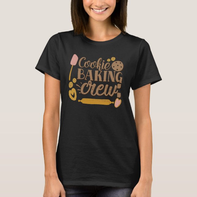 Camiseta Cookie Baking Crew Utensils Natal (Frente)