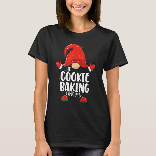 Camiseta Cookie Baking Gnome Matching Family Group Christma (Frente)