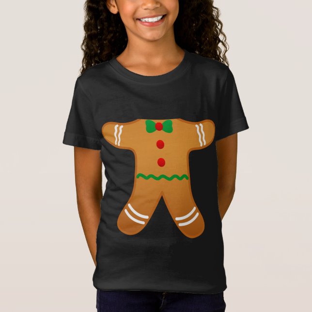 Camiseta Cookie Baking Holiday Gingerbird (Frente)