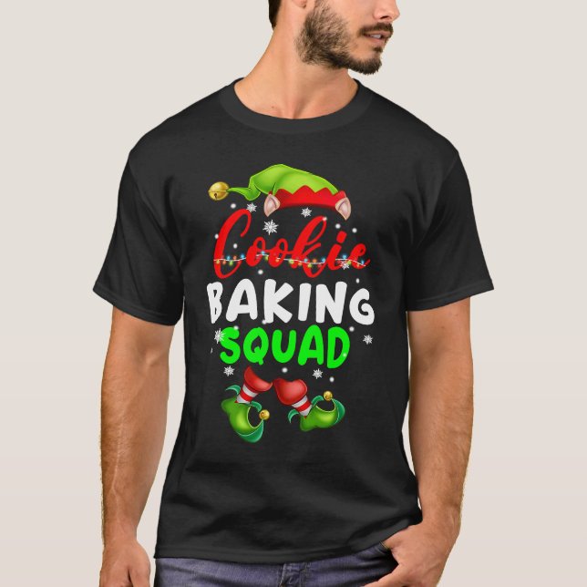 Camiseta Cookie Baking Squad Christmas ELF Cookies Baker G (Frente)