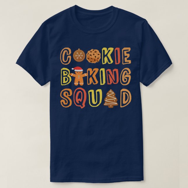 Camiseta Cookie Baking Squad Gingercake Man Assar (Frente do Design)