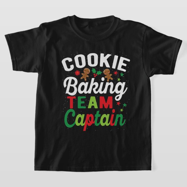 Camiseta  Cookie Baking Team Captain Christmas Gingerbread  (Postura )