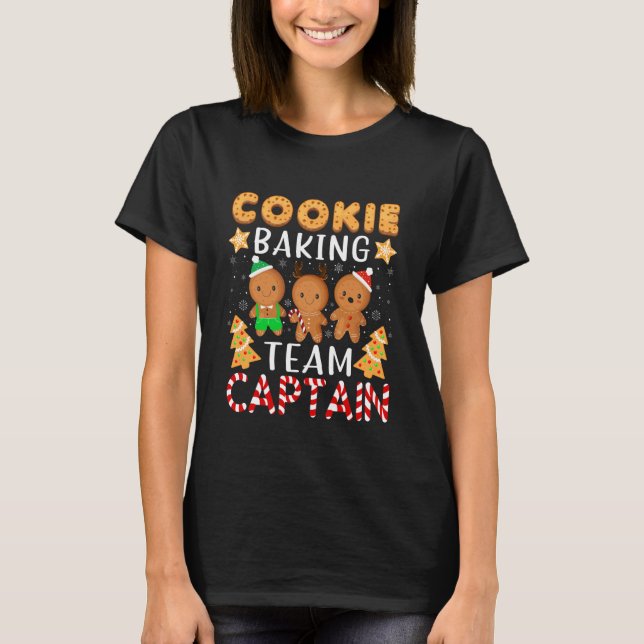 Camiseta Cookie Baking Team Captain Funny Gingerbread Chris (Frente)