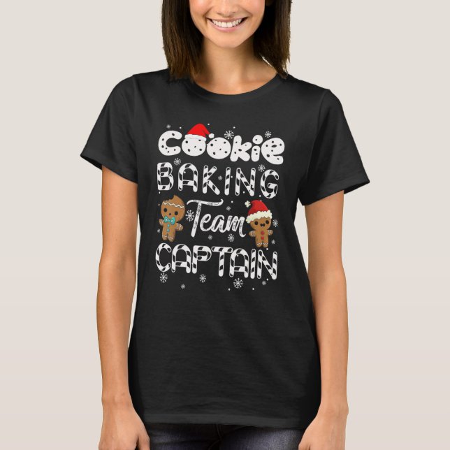 Camiseta Cookie Baking Team Captain Gingerbread  Christmas (Frente)