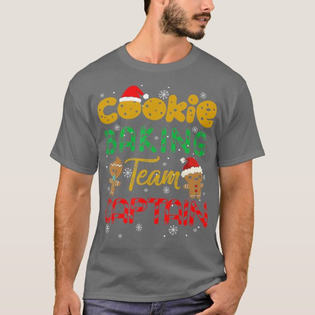 Camiseta Cookie Baking Team Captain Gingerbread Christmas (Frente)