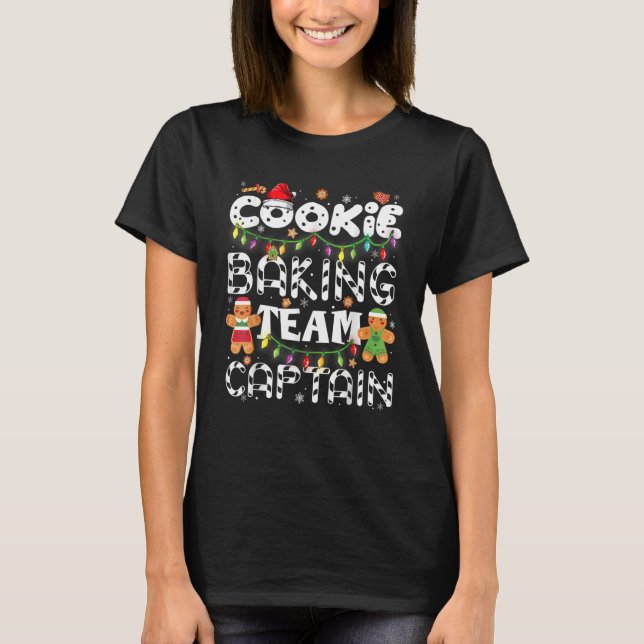 Camiseta Cookie Baking Team Captain Gingerbread  Christmas  (Frente)